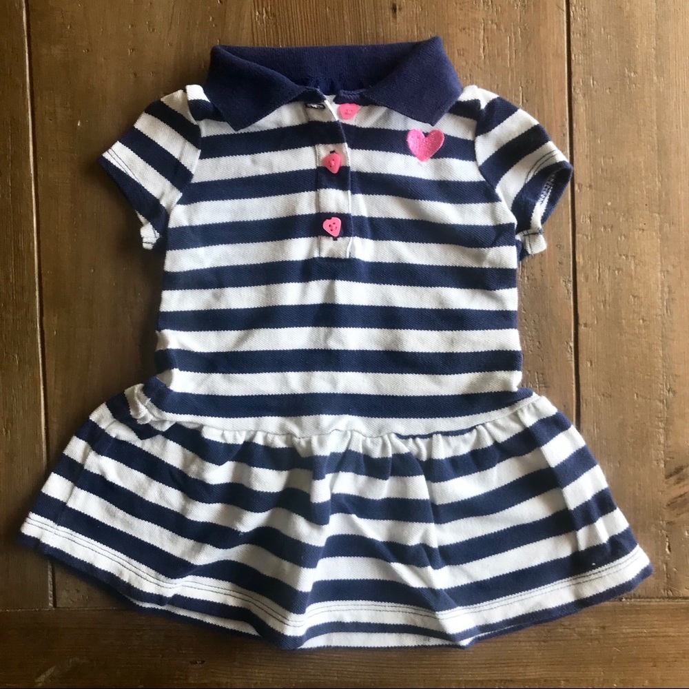 Carter’s heart stripe baby dress 9months